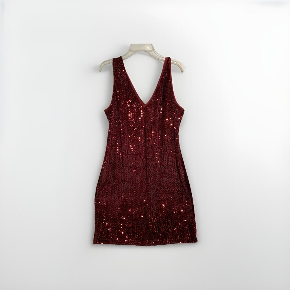 In’Voland Red Sequin Shift Dress Women’s Plus Size 20W Christmas New Year Party